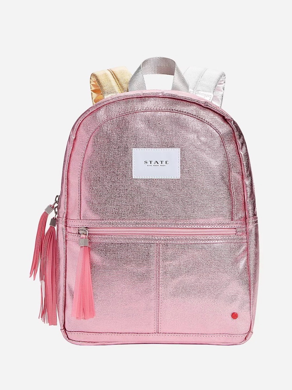 STATE Kane Mini Backpack Metallic Pink/Silver